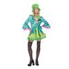 Women Alice In Wonderland Mad Hatter Halloween Costume Adult Medieval Mad Tea Party Cosplay with Bowtie Top Hat