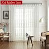 Embroidered White Tulle Curtains For Living Room Luxury Hall European Lace Voile Sheer Curtains For Window Bedroom Girl Drapes