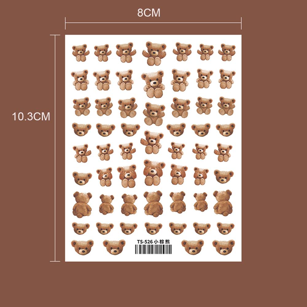 Маникюрные аксессуары самоклеящаяся наклейка медведь наклейка для лака для ногтей DIY дизайн ногтей 3D наклейка для ногтей
