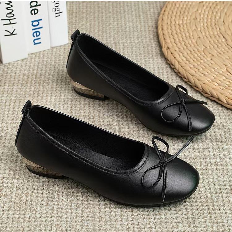 Туфли Мэри Джейн на плоской подошве женские летние 2024 года, новые туфли-шапочки с одной педалью для беременных женщин, легкие вечерние туфли из кожи