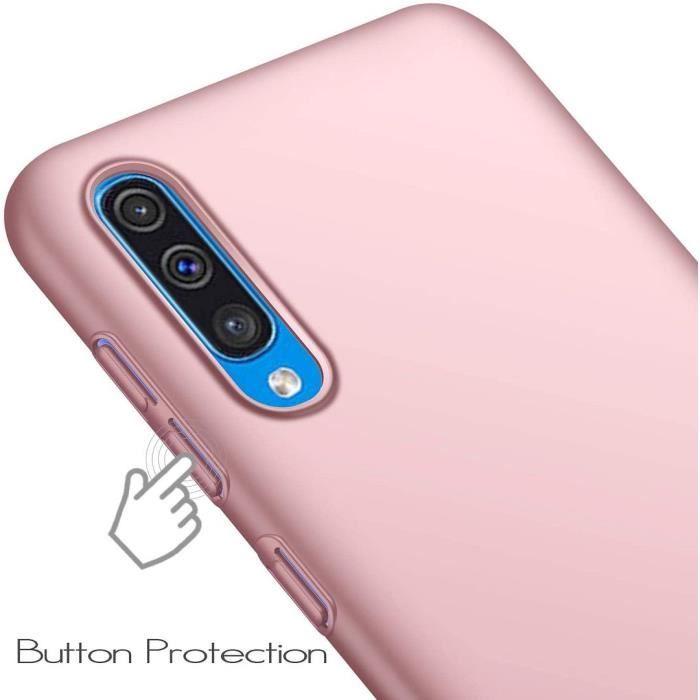 Coque de Protection - PROSHOP - Samsung Galaxy A70 - Silicone Liquide - Anti-Chocs - Rose