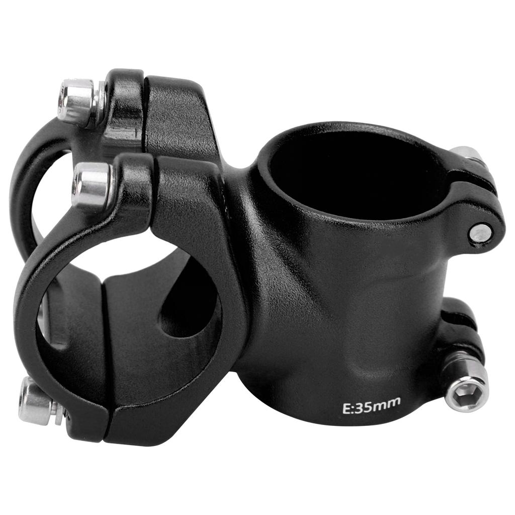 LUNJE 31.8x35mm Bike Handlebar Short Stem Riser Aluminum Alloy Hollow Stem