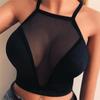 Sexy Mesh Crop Top Summer Women Casual Tank Top Vest Blouse Sleeveless Sport Crop Tops Shirt See-through Transparent Crop Top