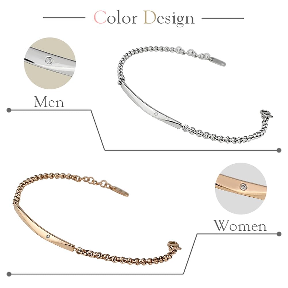 Парный браслет Polo Diamond Plated из нержавеющей стали, популярный парный набор из 2 парных брендов [Zani Tarzini]