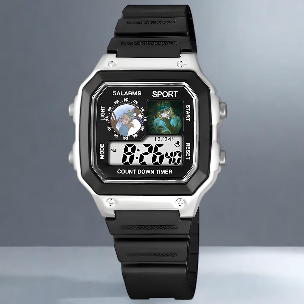 "JOJO's Bizarre Adventure Диего Электронные Часы Спортивные Цифровые Наручные Часы для Учеников Средней Школы с Будильником Мужские"