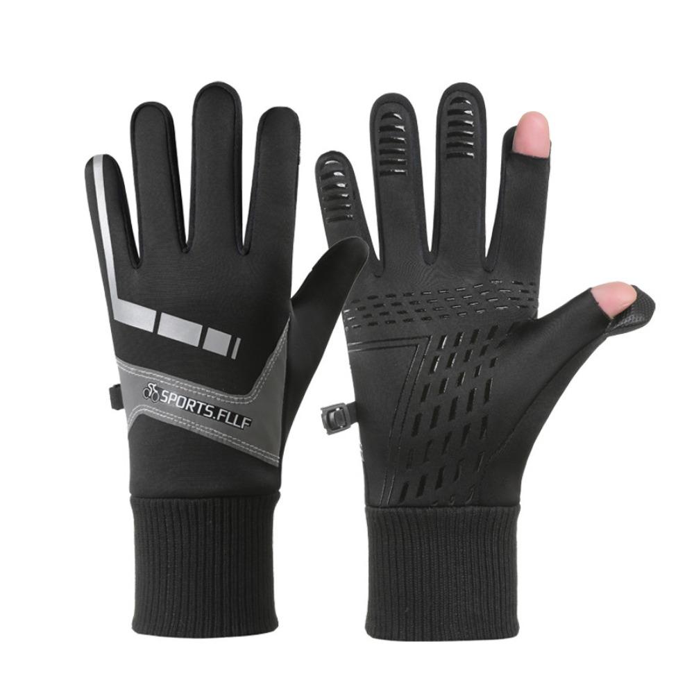 Winter Cycling Gloves Lock Buckle Warm Outdoor Gloves Thick Cycling Gloves Sports