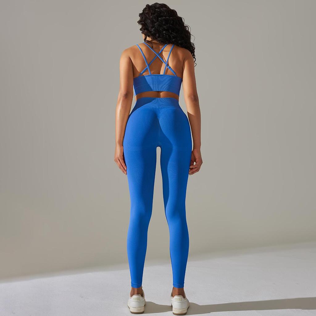 Бесшовный комплект для йоги, женская спортивная одежда, спортивная одежда для спортзала, 2 шт., спортивные костюмы