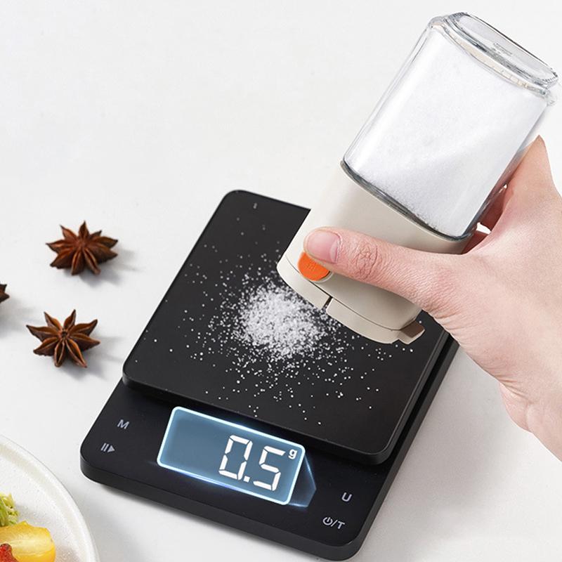 Многофункциональная количественная приправочная емкость объемом 180 мл, стеклянная бутылка для приправ с нажимным механизмом, солонка для кухни, шейкеры для специй и перца