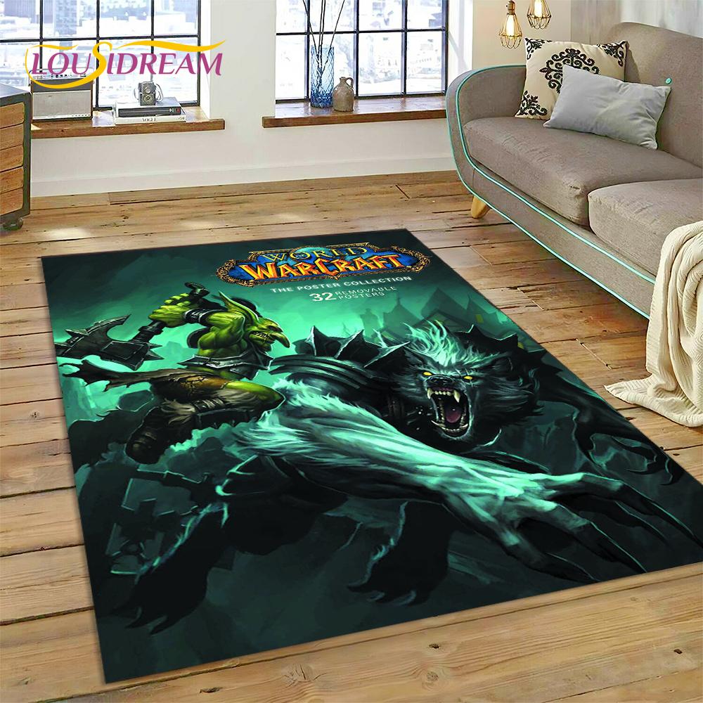 ВАУ, Коврик-ковер World of Warcraft Охотник на демонов, Король-лич для гостиной, спальни, домашнего декора, Нескользящее украшение для дивана