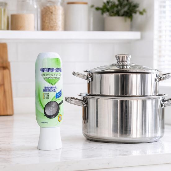 2Pcs Black Stain Remover, Deep Cleaning Heavy Duty Pot Cleaner, Stainless Steel Easy Use Pan Cleaner, Black Spot Cleaning Kit for Pots Pans,