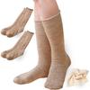 Camel Organic Cotton Long Made In Authentic Camelya Bonus Suitable for Sensitive Cold Insulation [Tennen-ya] & Knee-High Socks, Unisex, 2-Pair Set,