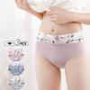 3PCS Cotton Women's Panties High Waist Slim Underwear Breathable Cute Print Briefs Panty Plus Size Underpants Female Lingerie