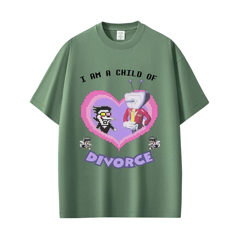 Game Deltarune Spamton and Tenna I Am Child of Divorce Funny Meme Tshirts Men Women Casual Cotton Vintage Oversized T Shirts