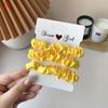 3Pcs/Set Silk Satin Solid Color Hair Ties Silky Scrunchies Set Women Simple Style Rubber Band Ponytail Holder Hair Accessories