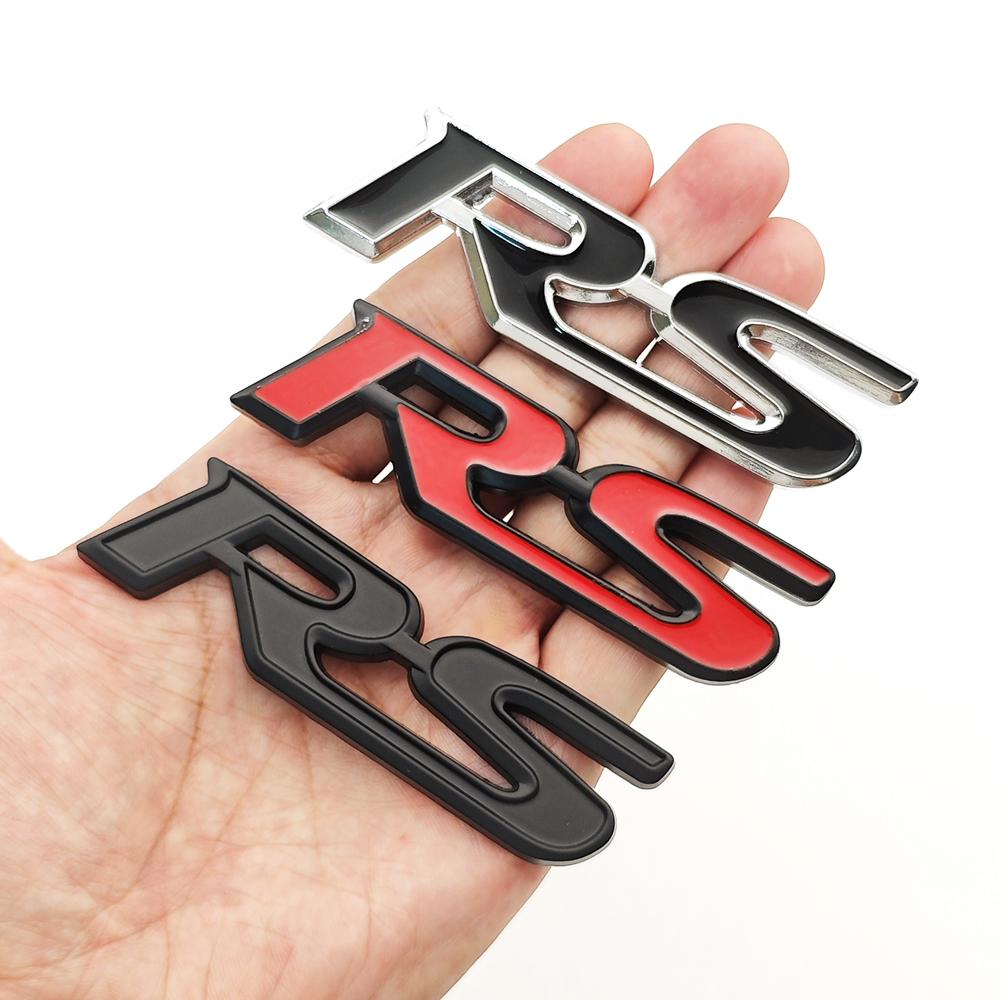 3D Metal Car Sticker RS Logo Badge Rear Trunk Fender Front Grill Emblem For Honda FIT Jazz Civic HRV Jade City CRV Acceessories