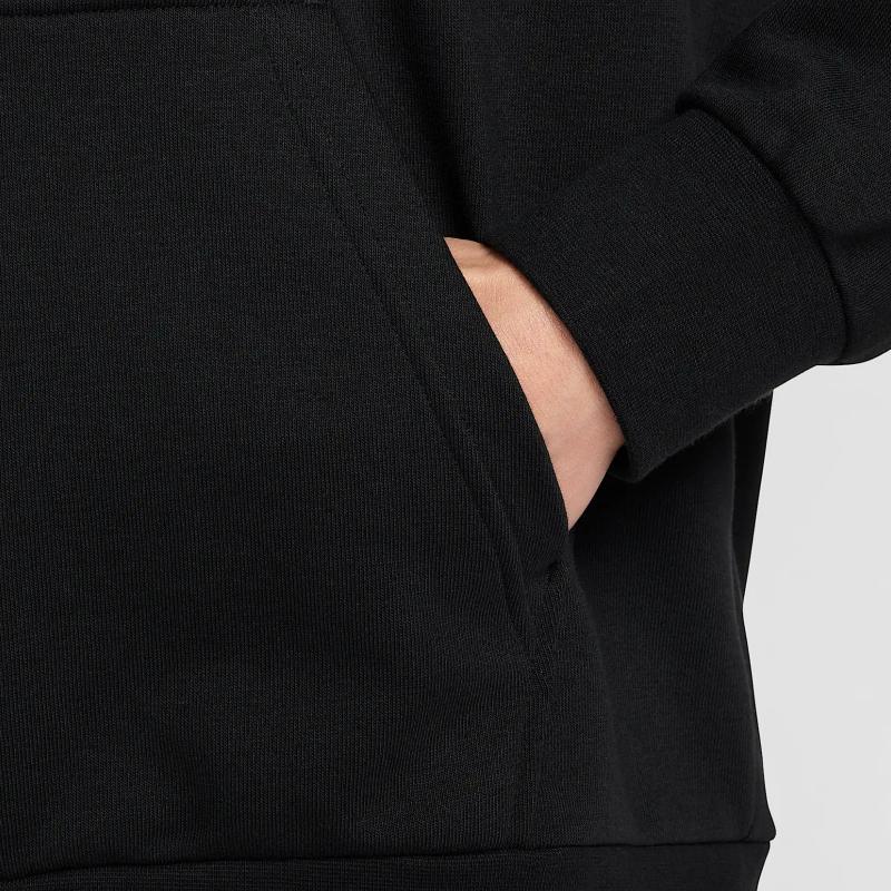 Nike Логотип Свободный крой Толстовка с капюшоном и длинным рукавом Мужские топы Черный HJ3571-010