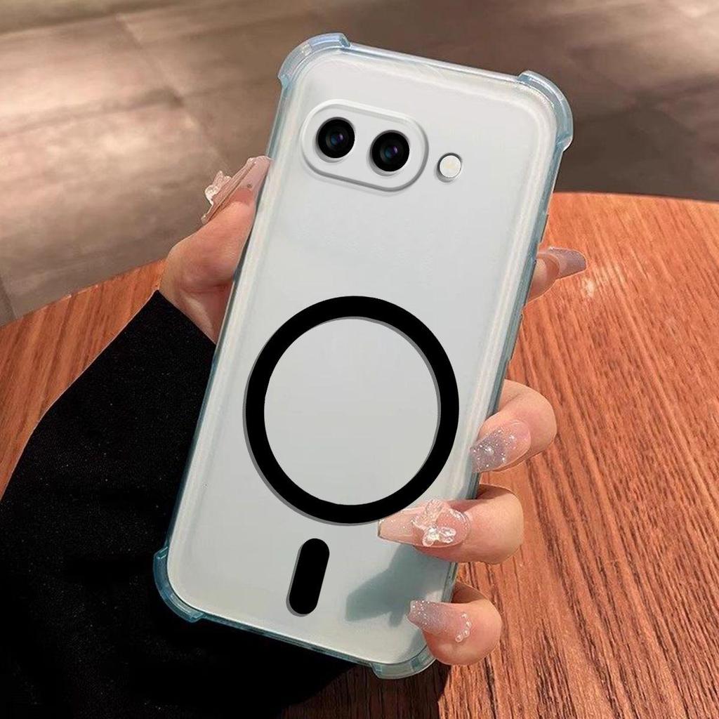 Самодельный магнитный кольцевой желе-кейс для Google Pixel 10A, противоударный, с защитой углов на воздушных подушках