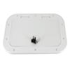 Marine Safety Hatches Deck Plate With Reinforced Hinges Weatherproof Construction And Key Lock For Outdoor Installation