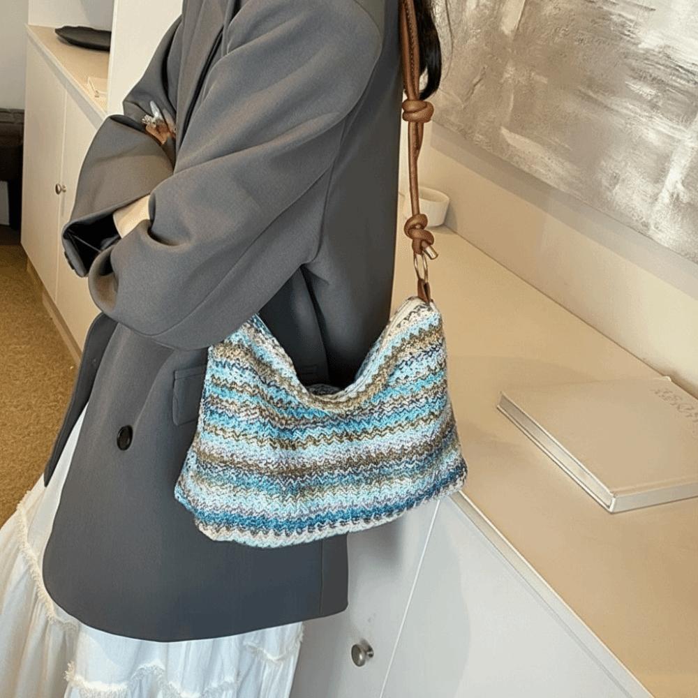 Hollow Beach Crossbody Bag Beach Handbag Raffia Shoulder Bag Fashion Weave Straw Bag Holiday