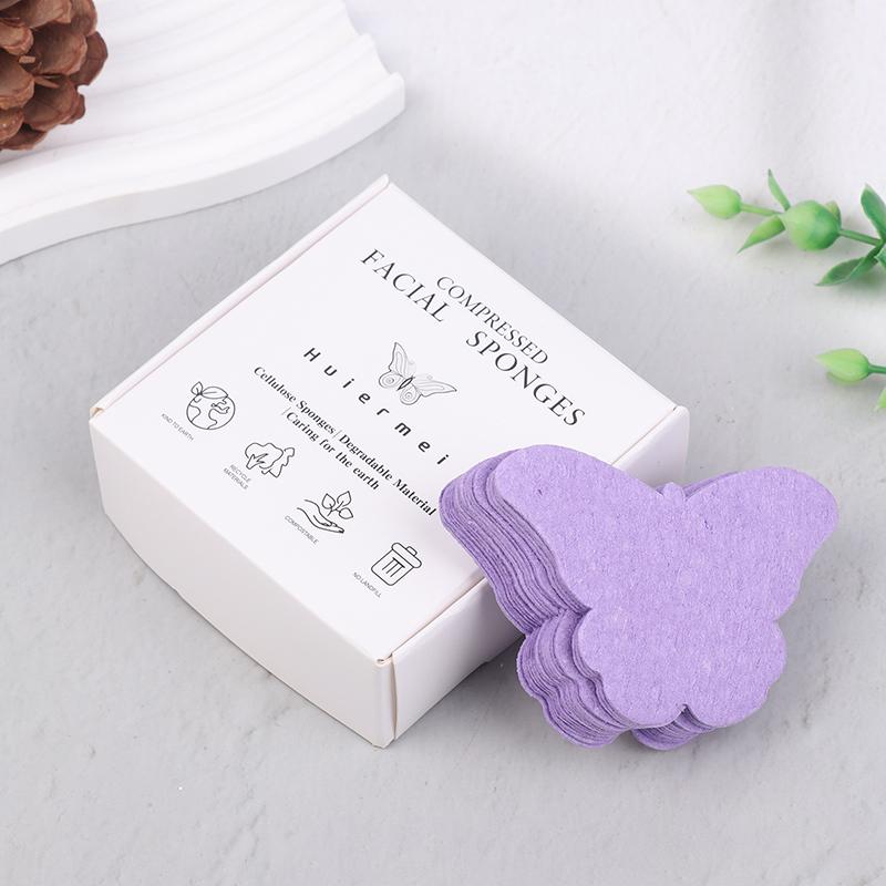 20 шт./коробка Сжатые губки для лица Косметическая гидротерапевтическая губка Спа Подушечки для лица Для ежедневного очищения Снятия макияжа Отшелушивания