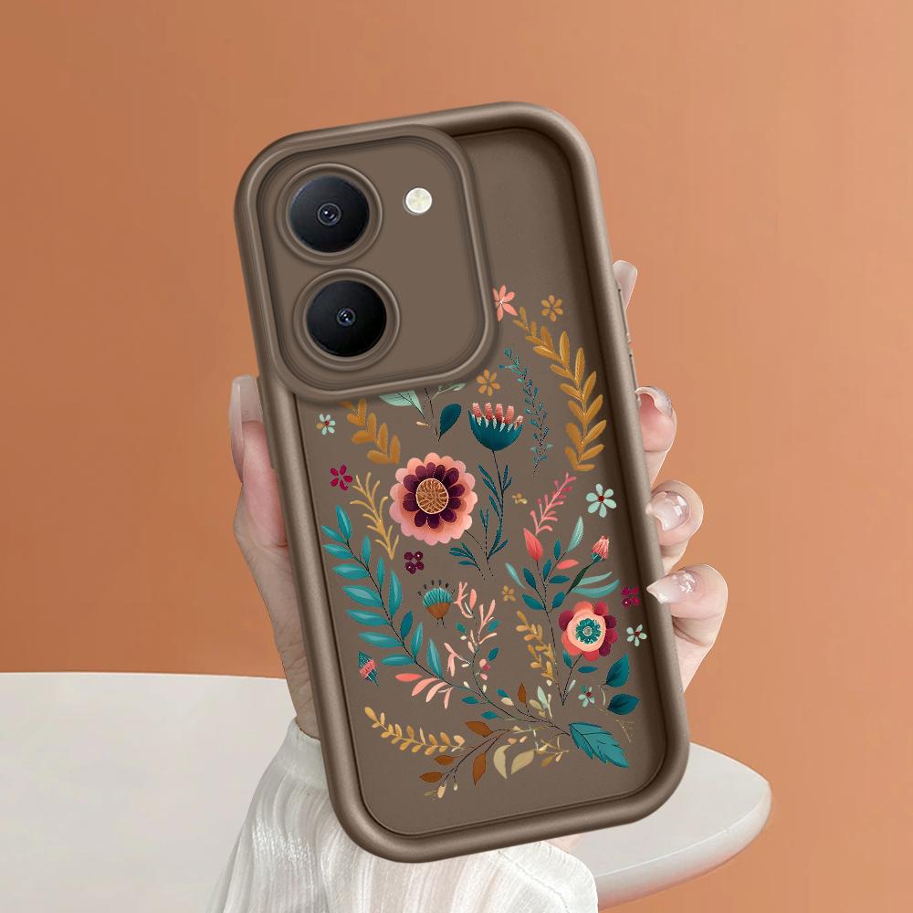 Мягкие силиконовые квадратные лестницы с мультяшным узором, полное покрытие, защита камеры, противоударный чехол для iPhone Infinix Tecno Vivo