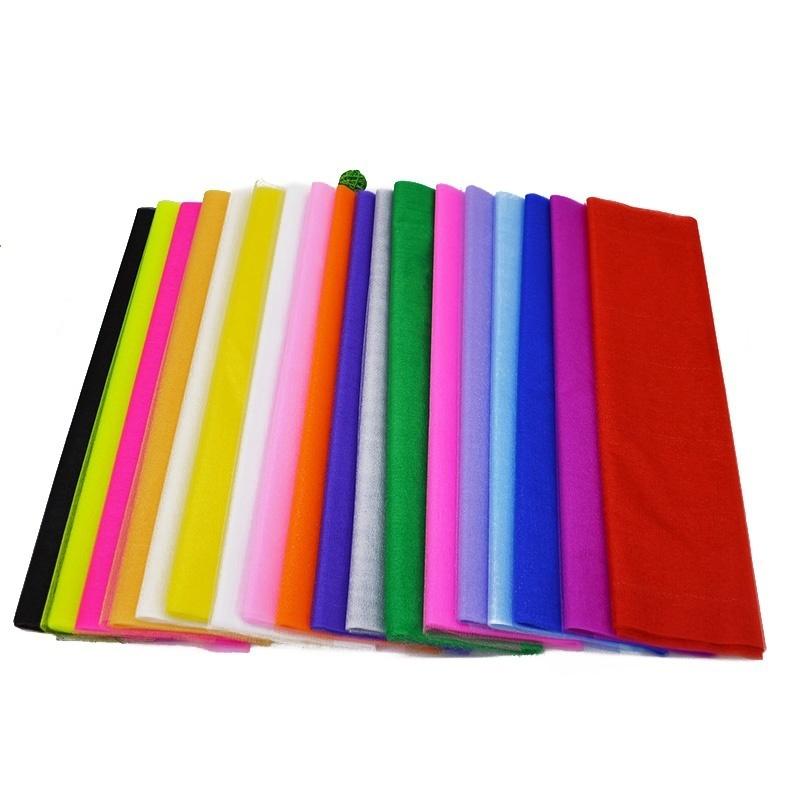 48 см * 5 м шелковый цветок кристалл ткань тюль рулон марли элемент ткань из органзы прозрачное свадебное украшение