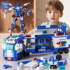TOYLINX 679 деталей Полицейские Строительные Блоки 8-в-3 Трансформируемая Игрушка 51 Изменение Формы Робот Транспортное Средство Самолет Детские Строительные Кубики
