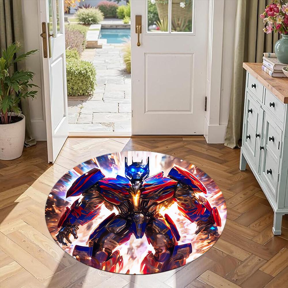 Transformers Round Carpet Suitable for Dining Room Game Room Foyer Kitchen Anti-slip Round Rug Office home decor