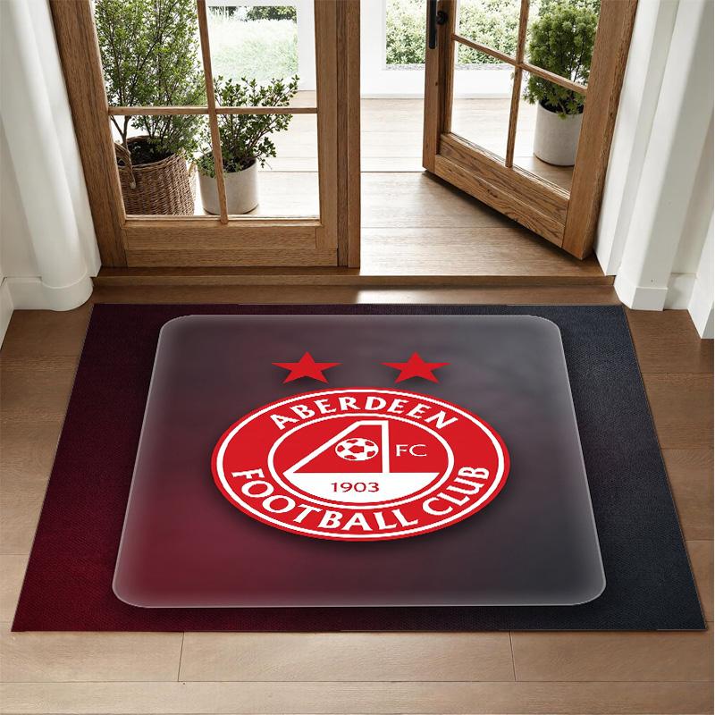 Aberdeen FC Design Crystal Velvet Rug Soft Decorative Mat for Bedroom Entrance