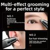 Rotary Cutter Head Electric Nose Hair Trimmer LED Digital Display Eyebrow Trimmer  Unisex