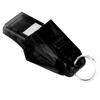 Outdoor Sports Portable Referee Safety Whistle Football Basketball with Lanyard (Black)