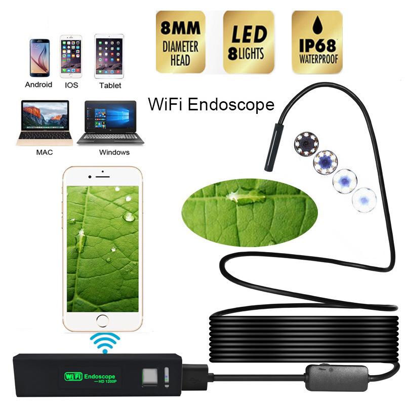 1200P Ultra Clear 2m WiFi Mobile & Apple Compatible Endoscope
