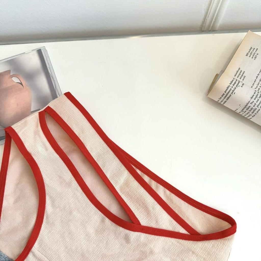 Женские весенне-осенние милые чистые полые дышащие удобные хлопковые трусы-слипы треугольной формы с хлопковой ластовицей