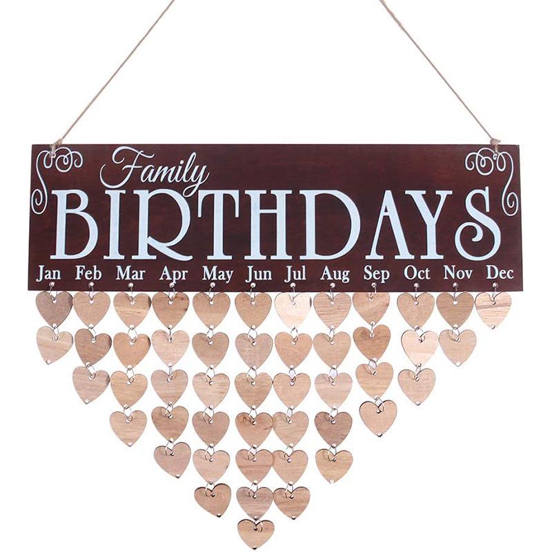 Heart-Shaped Wooden Hanging Sign - Home Decoration Pendant & Creative Message Board
