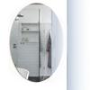 slivery Oval Vanity Mirror 6.69×10.63in Self-Adhesive Mirror Stickers  Makeup Application
