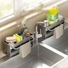 Kitchen Sink Stand Sponge Holder Dish Drainer Organizers Storage Accessories Shelf Storage Organizer Dish Drying Rack Gadgets