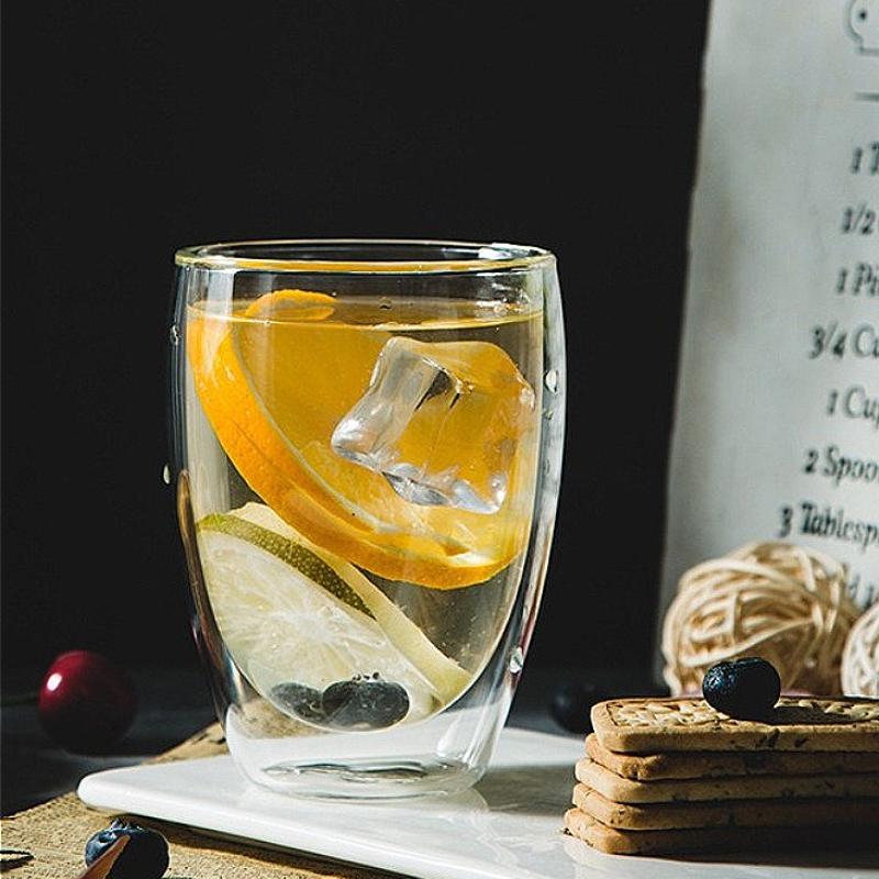 225 мл/320 мл Стеклянная чашка с двойными стенками, стаканы для питья, прозрачная кофейная кружка, термостойкая чайная чашка, кружки для латте, мокко, кофе, кафе