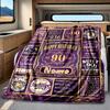 Happy 90Th Birthday Celebration Blanket Personalized Name Soft Comfortable Stylish Blanket Car Blanket Perfect For Travel Camping Outdoor Home