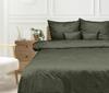 Damask bedding set, olive green, stripes 1cm 160x200+2x70x80 matex