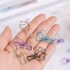 6PCs/Set Hollowed Out Design Metal Binder Clip Long Tail Clips Office Hand Book Folder Paper Organizer Fish Clip