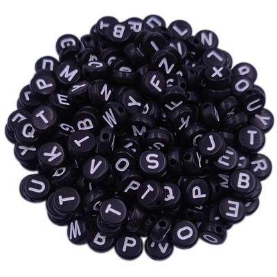 10-50 шт. для изготовления ювелирных изделий, ожерелье, браслет, красочные бусины с буквами, кулон 7-11 мм, акриловые поделки своими руками