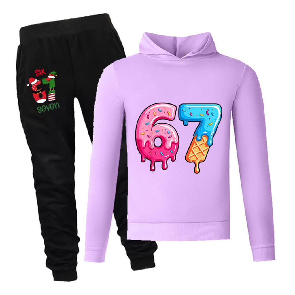 Детский пуловер с длинным рукавом свободного кроя с принтом в виде букв, комплект