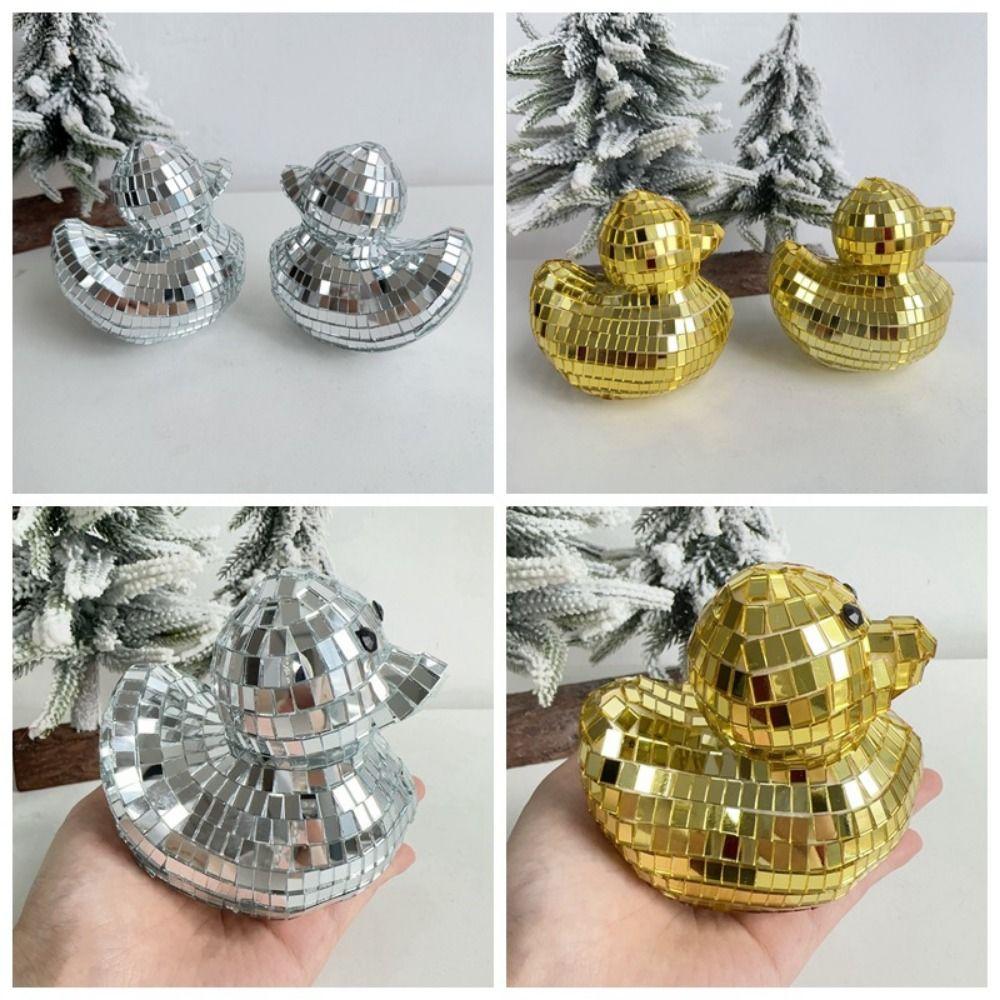 Duck Shape Cute Duck Disco Ball Reflective Christmas Decoration Duck  Home Decor