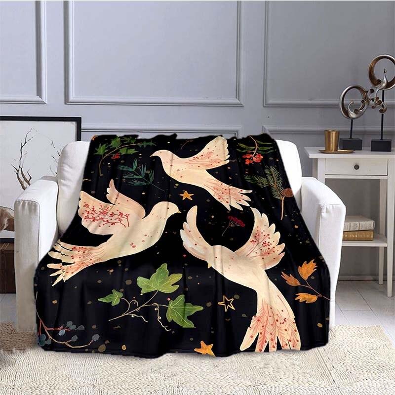 Одеяло белого журавля с принтом, супер мягкое фланелевое одеяло, фланелевое постельное белье, диван, покрывало, простыня