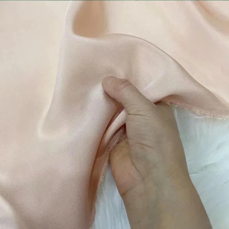 Однотонная 100% шелковая ткань Крэп де Шин 30 момми, тяжелый шелковый крэп, ткань для одежды, платьев, брюк