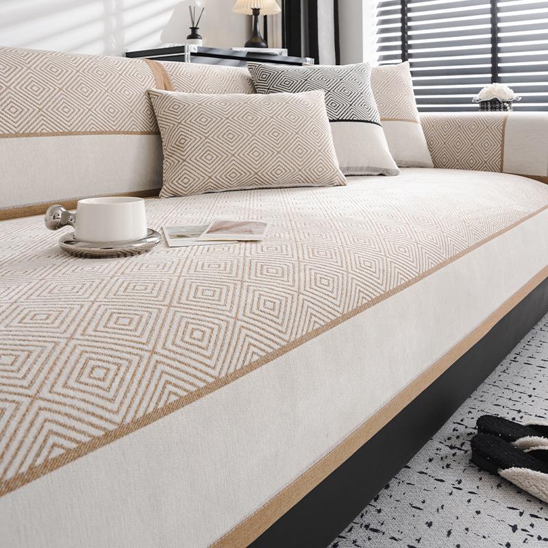 Подушка для дивана из шенилла, приятная для кожи, утолщенный чехол для дивана в гостиной, универсальный нескользящий чехол для спинки мебели, защита от пыли