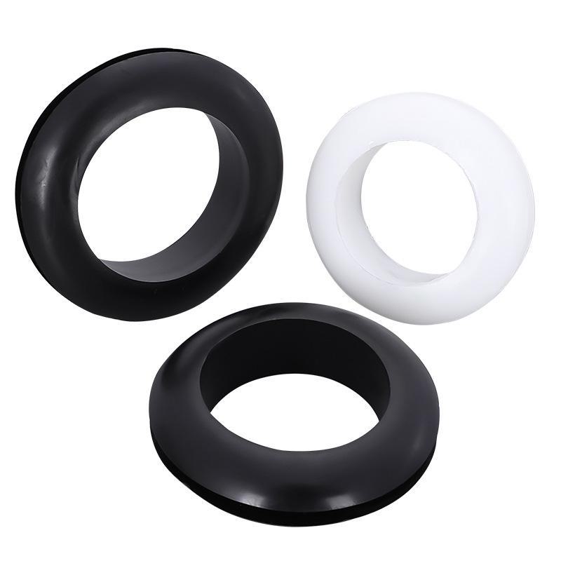 Черное двухстороннее резиновое защитное кольцо для провода