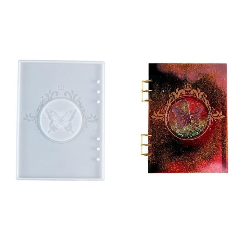 Quicksand Notebook Cover Resin Mold DIY Crystal UV Epoxy Silicone Forms Прозрачная книга Креативные формы для литья из смолы