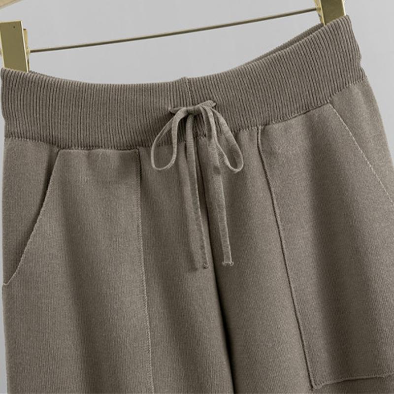 Модный женский повседневный вязаный клетчатый свитер, комплект из двух предметов