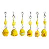 Keychain Pendant Resin Smooth Shiny Mini Size 3D Yellow Chicken Star Bead Design Keyring Bags Mobile Phone